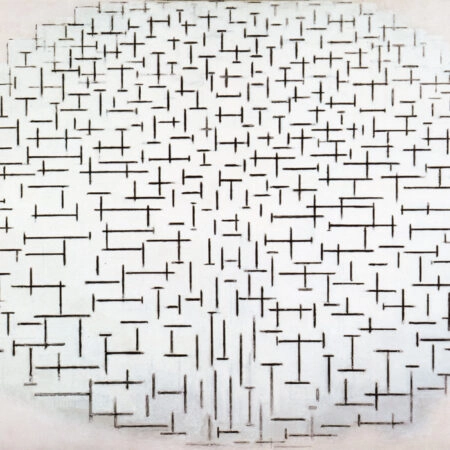 Πινακας σε καμβά MONDRIAN - COMPOSITION 10 IN BLACK AND WHITE - Mondrian Piet Sticky 6