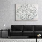 Πινακας σε καμβά MONDRIAN - COMPOSITION 10 IN BLACK AND WHITE