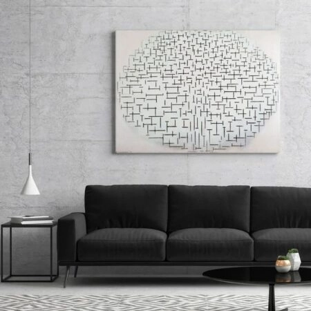 Πινακας σε καμβά MONDRIAN - COMPOSITION 10 IN BLACK AND WHITE