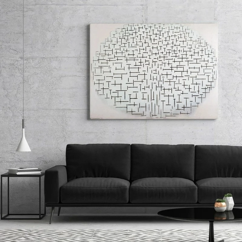 Πινακας σε καμβά MONDRIAN - COMPOSITION 10 IN BLACK AND WHITE