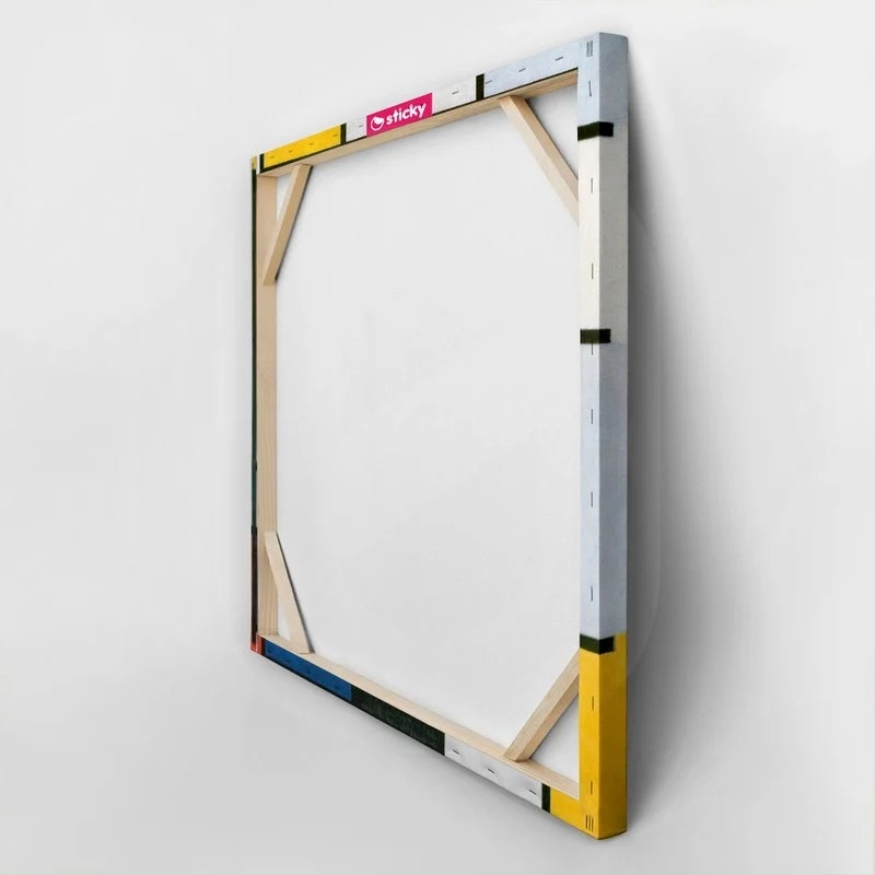 Πίνακας σε καμβά MONDRIAN - COMPOSITION WITH LARGE RED PLANE YELLOW BLACK GRAY AND BLUE
