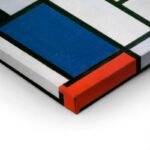 Πίνακας σε καμβά MONDRIAN - COMPOSITION WITH LARGE RED PLANE YELLOW BLACK GRAY AND BLUE