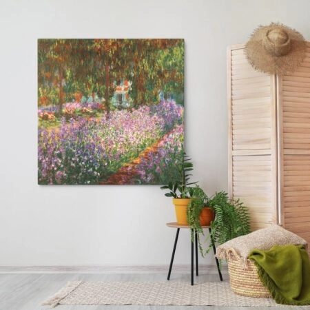 Πίνακας σε καμβά MONET - IRISES IN MONET'S GARDEN - Monet Claude