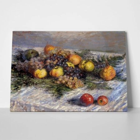 Πινακας σε καμβά MONET - PEARS AND GRAPES - Monet Claude Sticky 1