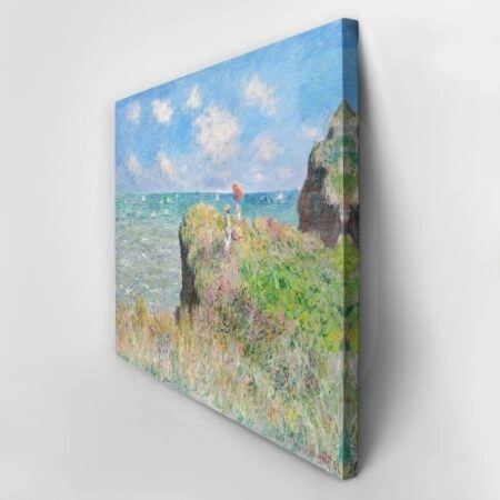 Πινακας σε καμβά MONET - WALK ON THE CLIFF AT POURVILLE - Monet Claude Sticky 3