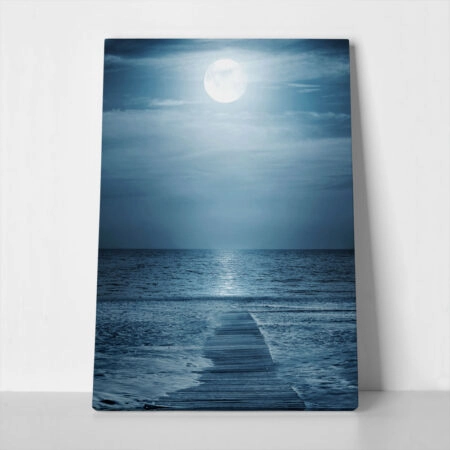 Πινακας σε καμβά MOONLIGHT - Θαλασσα