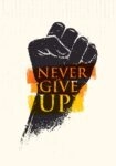 Πινακας σε καμβά NEVER GIVE UP