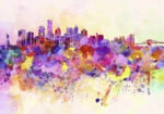 Πινακας σε καμβά NEW YORK WATERCOLOR