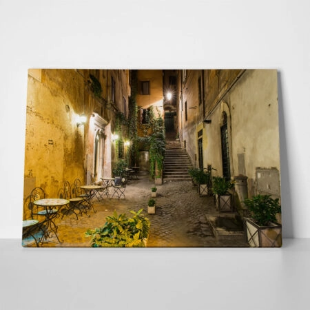 Πινακας σε καμβά OLD COURTYARD - Πολεις και Αρχιτεκτονικη