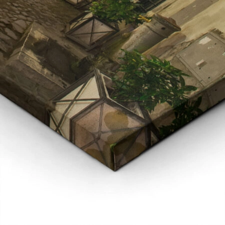 Πινακας σε καμβά OLD COURTYARD - Πολεις και Αρχιτεκτονικη Sticky 1