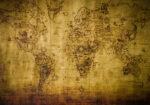 Πινακας σε καμβά OLD GRUNGE MAP