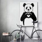 Πινακας σε καμβά PANDA HEART