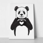 Πινακας σε καμβά PANDA HEART