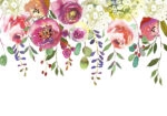 Πινακας σε καμβά PASTEL COLORS WATERCOLOR FLORAL DROP
