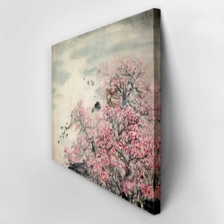 Πινακας σε καμβά PINK CHINESE LANDSCAPE - Ανθη Δεντρων Sticky 2