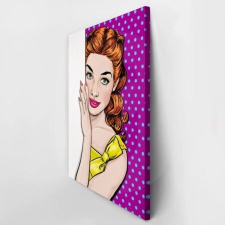 Πινακας σε καμβά POP ART GIRL LOOKING - Πορτραιτα και Φιγουρες Sticky 2