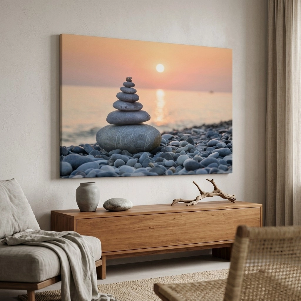 Πινακας σε καμβά PYRAMID OF STONES