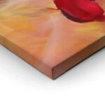 Πινακας σε καμβά RED ROMANTIC POPPY FLOWERS HANDMADE OIL PAINTING