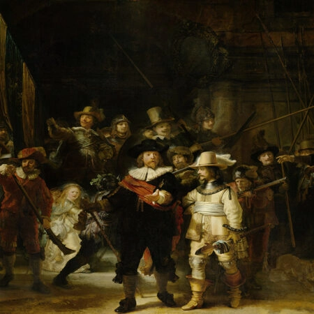 Πινακας σε καμβά REMBRANDT - THE NIGHTWATCH - Rembrandt Sticky 4