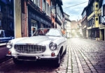Πινακας σε καμβά RETRO WHITE CAR