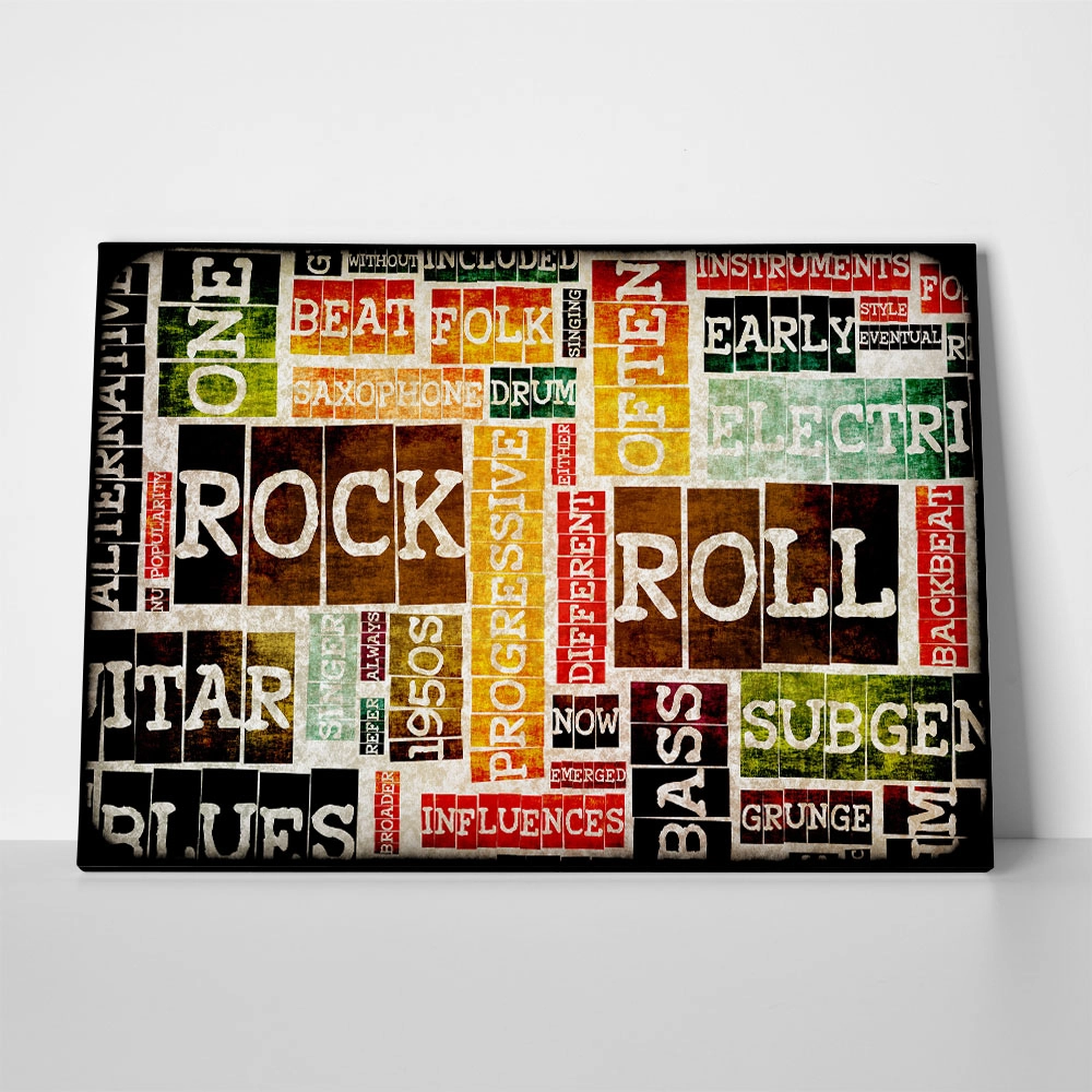Πινακας σε καμβά ROCK & ROLL