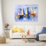 Πινακας σε καμβά SAILBOATS ON CALM WATERS
