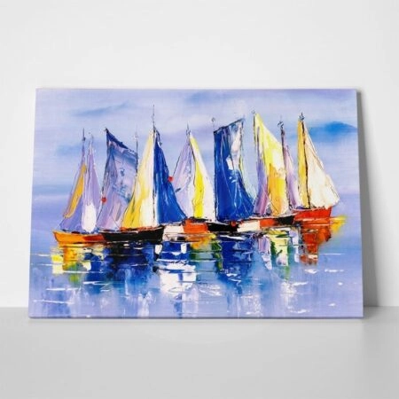 Πινακας σε καμβά SAILBOATS ON CALM WATERS - Πλωτα Sticky 1