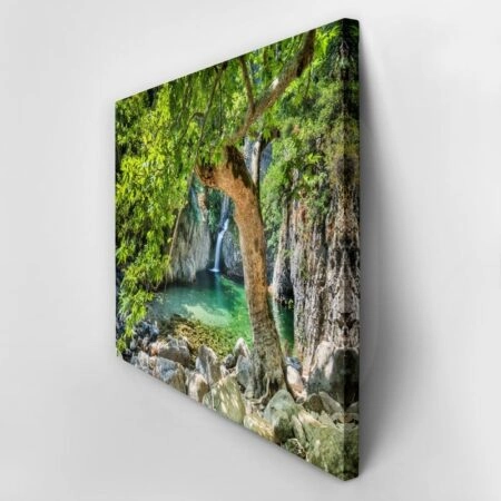 Πινακας σε καμβά SAMOTHRAKI VATHRES WATERFALLS GREECE - Πινακες σε καμβα Sticky 2