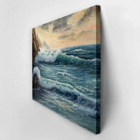 Πινακας σε καμβά SEA SHORE OIL PAINTING - Κυματα Sticky 2