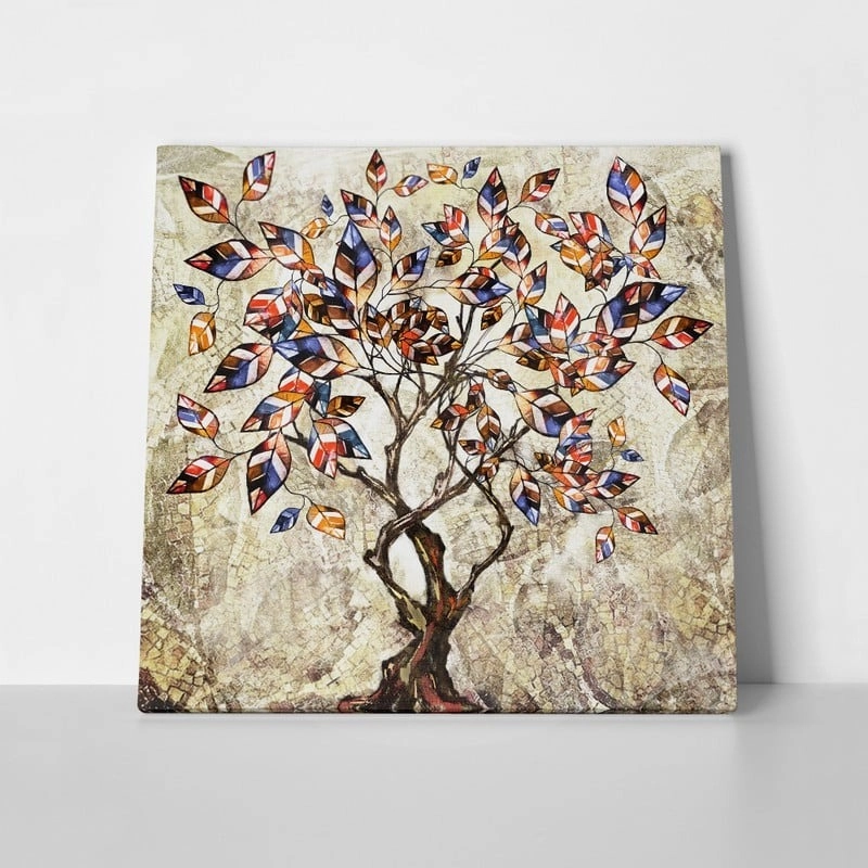 Πίνακας σε καμβά STYLIZED TREE OIL PAINTING