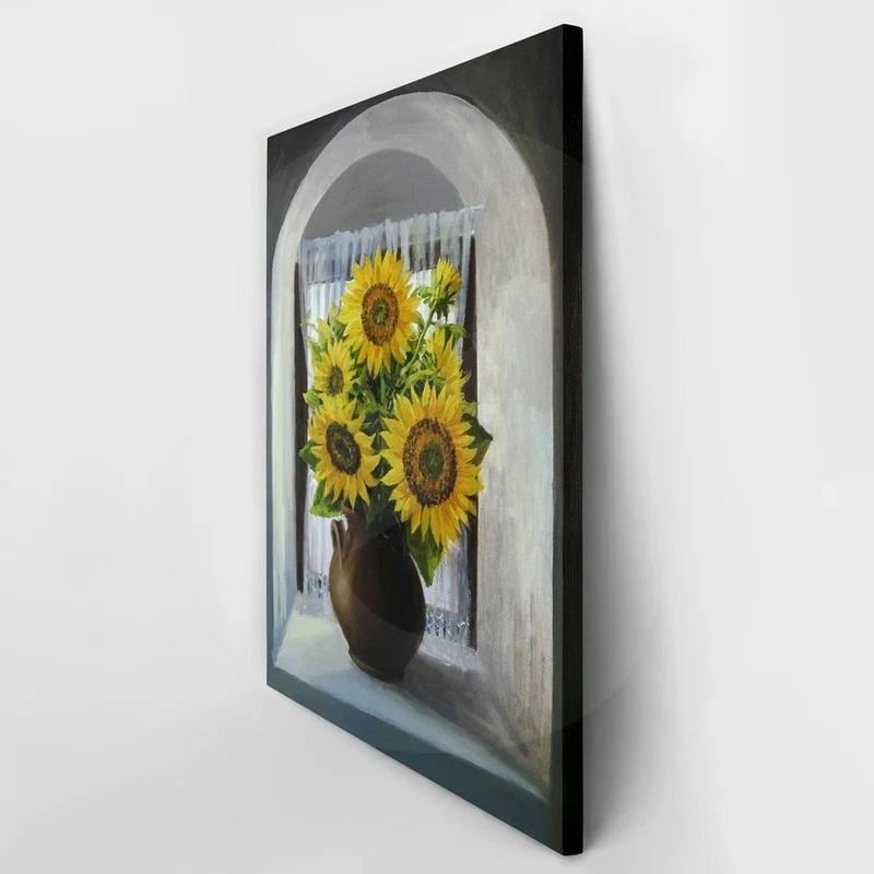 Πινακας σε καμβά SUNFLOWER WINDOW