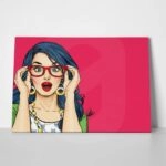 Πινακας σε καμβά SURPRISED WOMAN POP ART 2