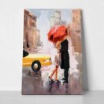 Πινακας σε καμβά THESSALONIKI COUPLE IN RAIN