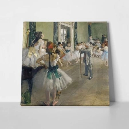 Τετράγωνος Πίνακας DEGAS - THE DANCING LESSON - Αντιγραφα ζωγραφων
