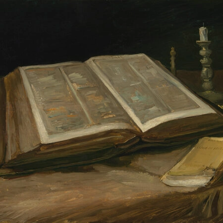 Πινακας σε καμβά VAN GOGH - STILL LIFE WITH BIBLE - Vincent Van Gogh Sticky 6