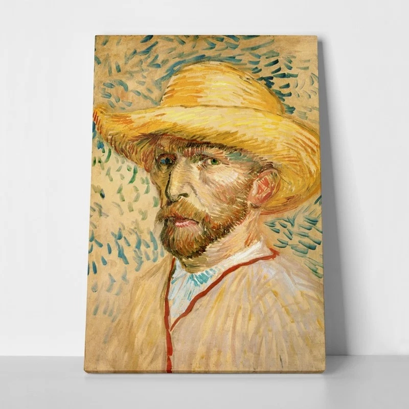 Πινακας σε καμβά VAN GOGH - SELF PORTRAIT WITH HAT