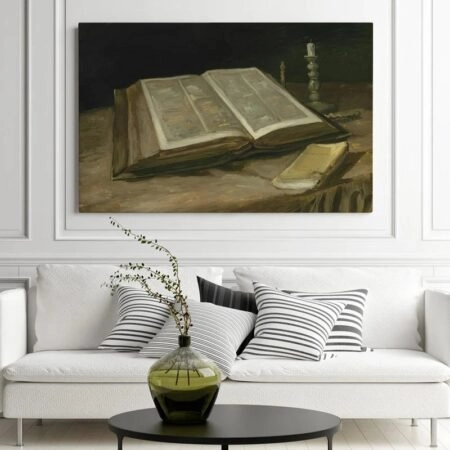 Πινακας σε καμβά VAN GOGH - STILL LIFE WITH BIBLE