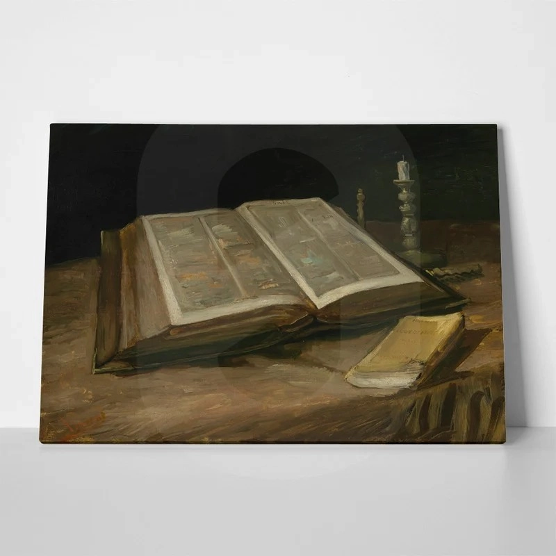 Πινακας σε καμβά VAN GOGH - STILL LIFE WITH BIBLE