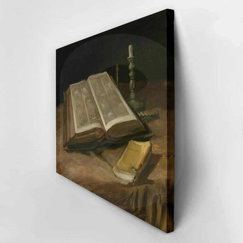 Πινακας σε καμβά VAN GOGH - STILL LIFE WITH BIBLE