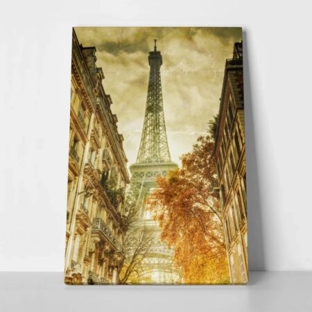 Πινακας σε καμβά VINTAGE EIFFEL 2 - Παρισι