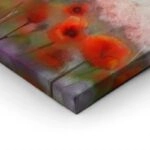 Πινακας σε καμβά WATERCOLOR RED POPPY FLOWERS FILED PAINTING FLOWER