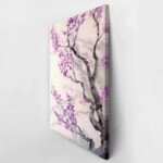 Πινακας σε καμβά WATERCOLOR SPRING LILAC JAPANESE STYLE PURPLE