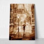 Πινακας σε καμβά WATERCOLOUR RAIN IN PARIS