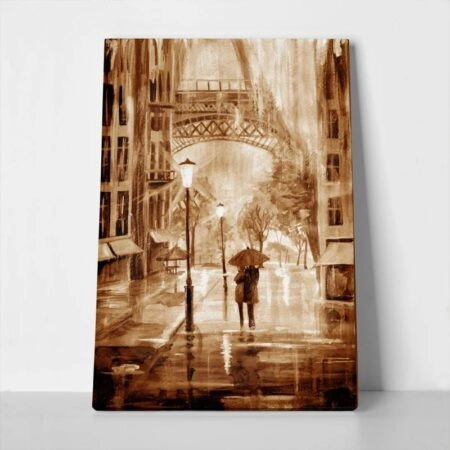 Πινακας σε καμβά WATERCOLOUR RAIN IN PARIS - Παρισι