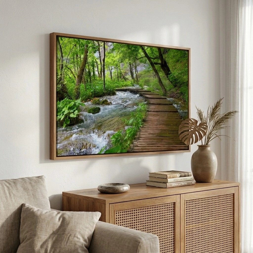 Πινακας σε καμβά WOODEN PATH