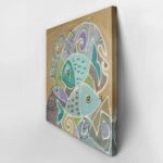 Πίνακας σε καμβά ABSTRACT PAINTING TWO FISH