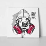 Πίνακας σε καμβά BASSET HOUND DOG HOOD