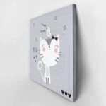 Πίνακας σε καμβά CUTE CAT BIRD VECTOR ILLUSTRATION