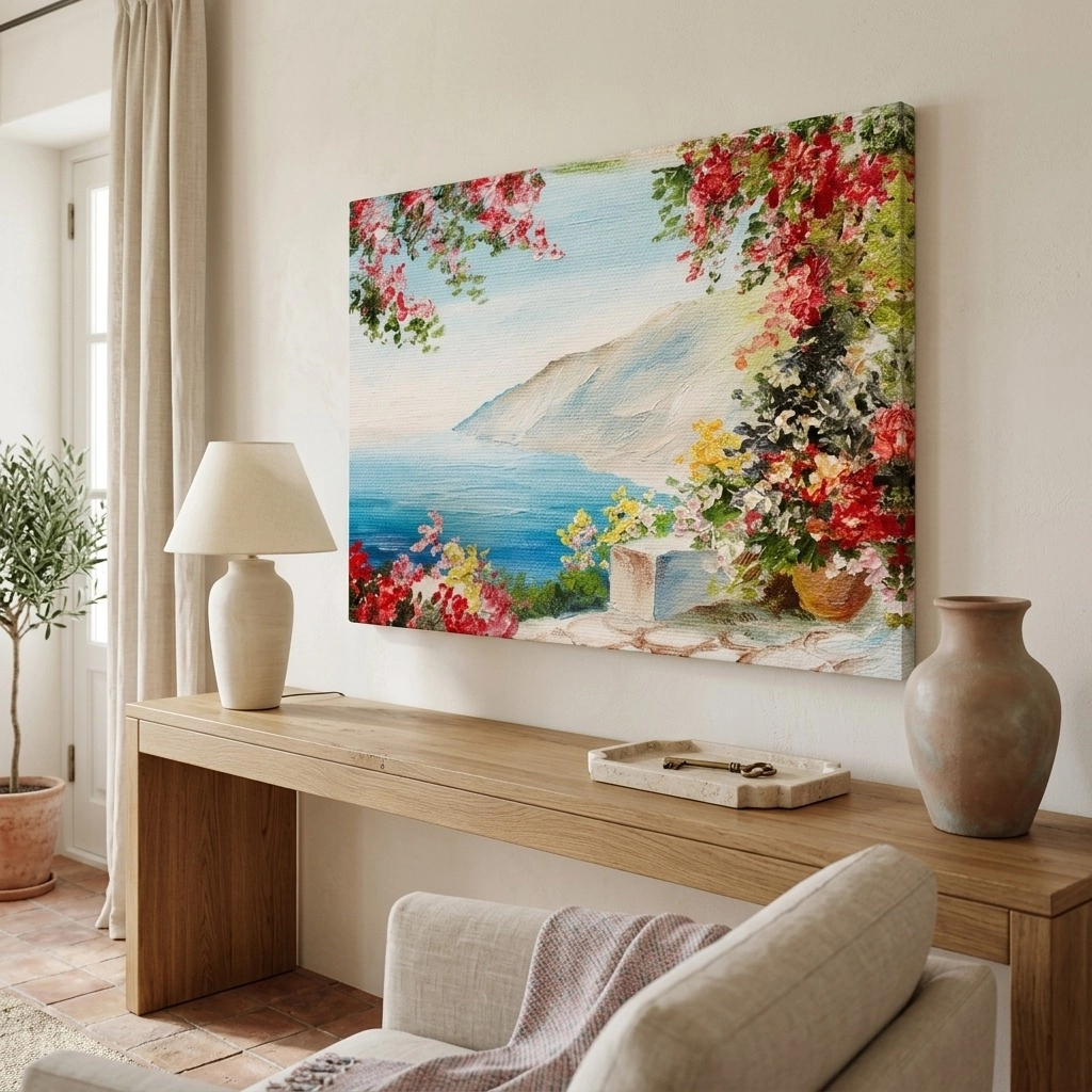 Πινακας σε καμβά HOUSE NEAR SEA 4