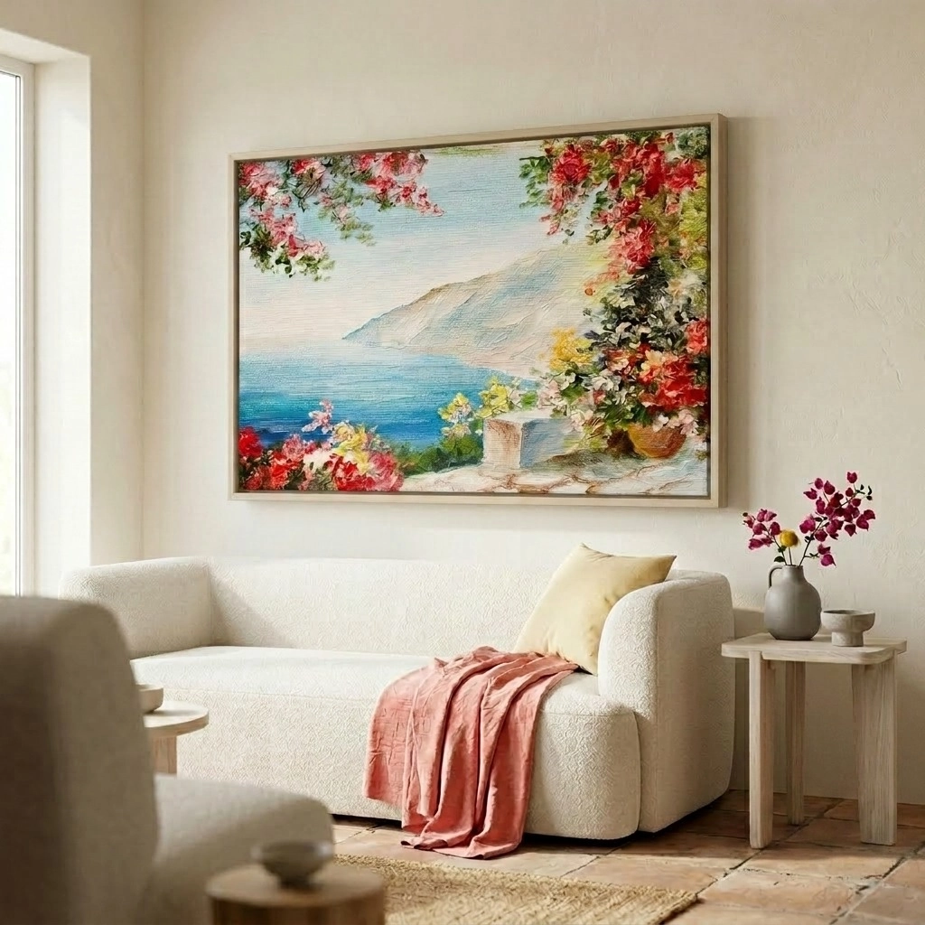 Πινακας σε καμβά HOUSE NEAR SEA 4